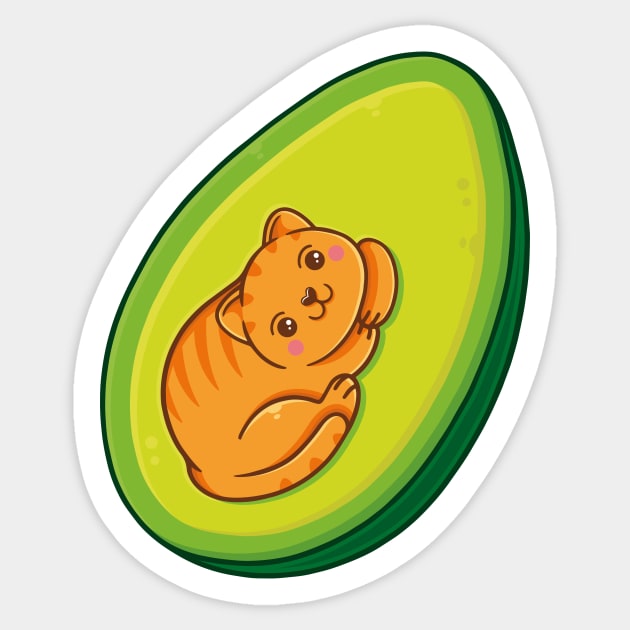 Avocato Sticker by Alundrart